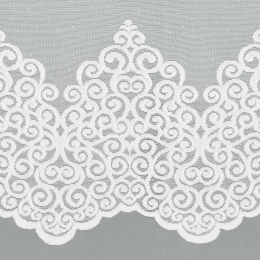7053/185-101 fehér indiai mintás függöny