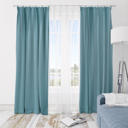 CAEN Natural-look solid color dimout curtain