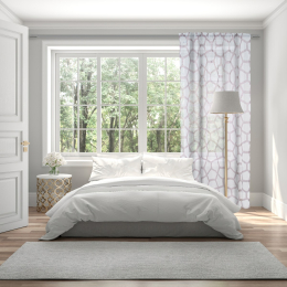 61175 izvezena transparentna zavjesa s geometrijskim dezenom