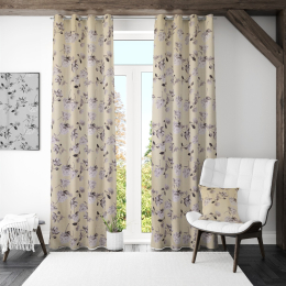 Clermont  cvjetni pokrivač  Tiskano velvet  ukrasni