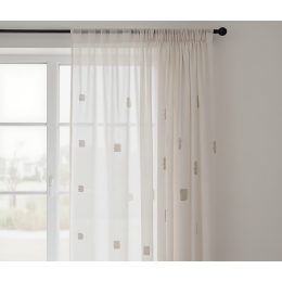 51191 durchscheinend Gardine mit Bleiband